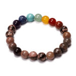 7 Chakra + Rhodonite Bracelet