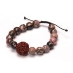 Rhodonite - Rudraksha Bracelet [6 Mukhi]