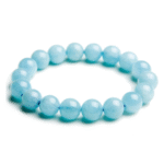 Aquamarine Round Beads Bracelet