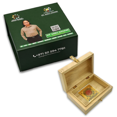 Auspicious Sriparni Wooden Wealth Money Cash Box