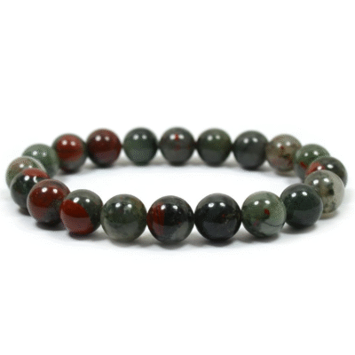 Bloodstone Round Beads Bracelet