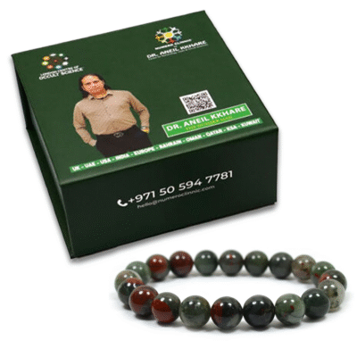 Bloodstone Round Beads Bracelet - Image 2