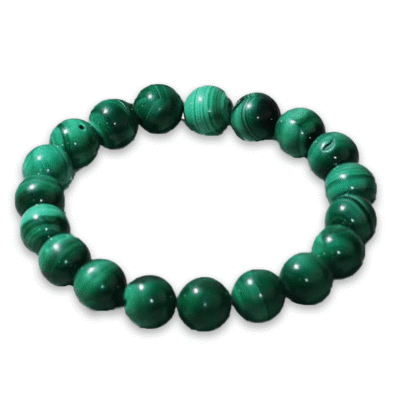 Bracelet with malachite round stone