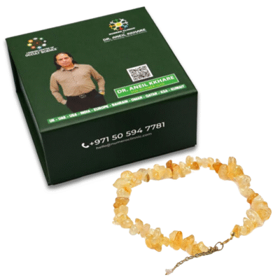 Citrine Chips Chain Bracelet - Image 2