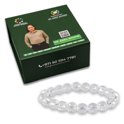 Clear Quartz Faceted Bracelet in Round Beads - Image 2