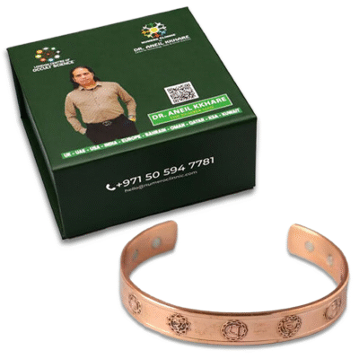 Copper ‘7 Chakra’ Engraved Cuff Kada - Image 2