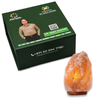 Earth Shape Natural Himalayan Rock Salt Crystal Lamp - Image 2