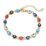 Evil Eye Bracelet With Charm, Chain