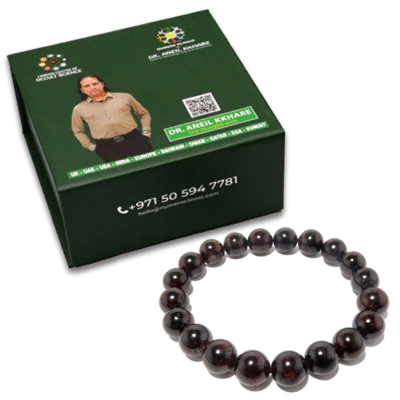 Garnet Round Stone Elastic Bracelet - Image 2