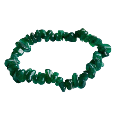 Green Jade Chips Bracelet
