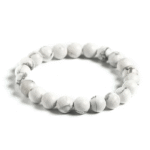 Howlite Round Beads Bracelet