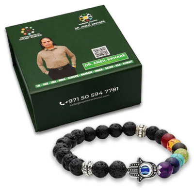Lava 7 Chakra Evil Eye Hamsa Bracelet - Image 2