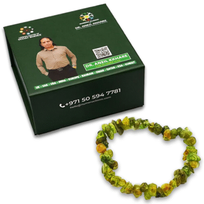 Peridot Chips Chain Bracelet (Synthetic) - Image 2