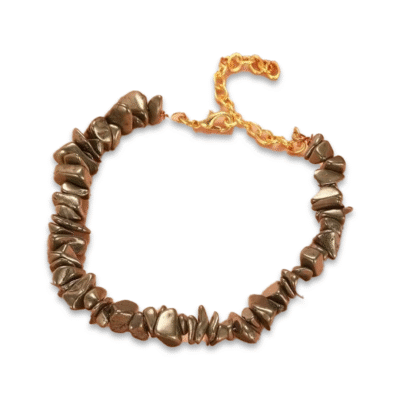 Pyrite Chips Stone Bracelet