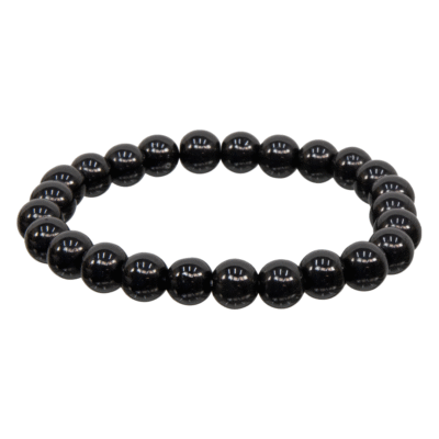 Round Black Obsidian Beads Bracelet