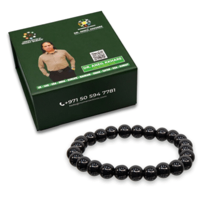 Round Black Obsidian Beads Bracelet - Image 2