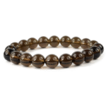 Smoky Quartz Round Beads Bracelet