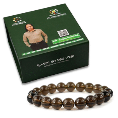 Smoky Quartz Round Beads Bracelet - Image 2