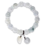 Sphatik Round Beads with OM Bracelet