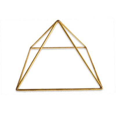 Brass Brass Head Pyramid Healing Meditation Pyramid
