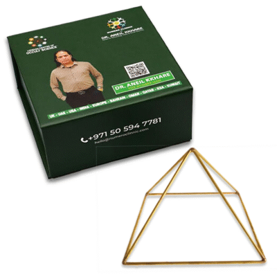 Brass Brass Head Pyramid Healing Meditation Pyramid - Image 2