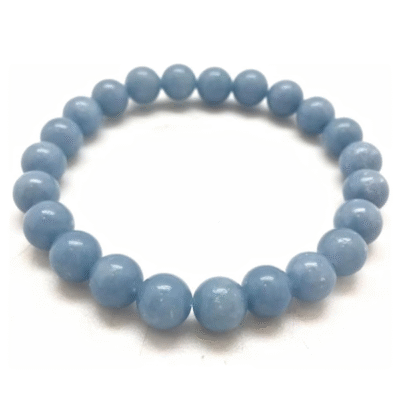 Angelite Round Beads Bracelet