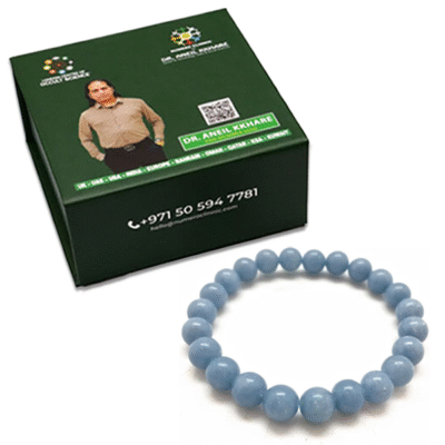 Angelite Round Beads Bracelet - Image 2