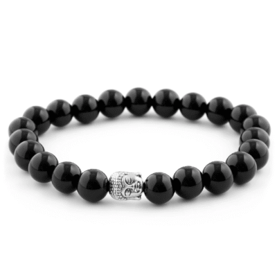 Black Obsidian Buddha Bracelet