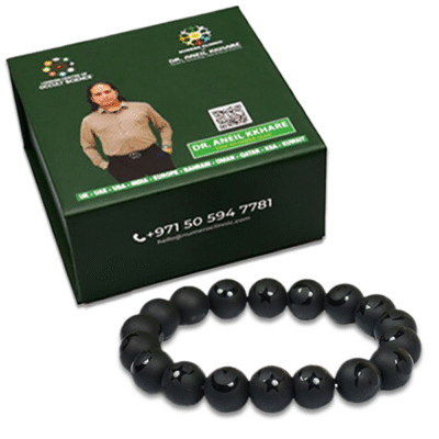 Black Onyx Round Beads Bracelet - Image 2