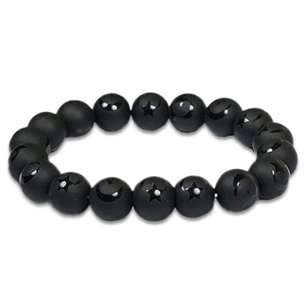 Black Onyx Round Beads Bracelet Black Onyx Round Beads Bracelet - Image 1