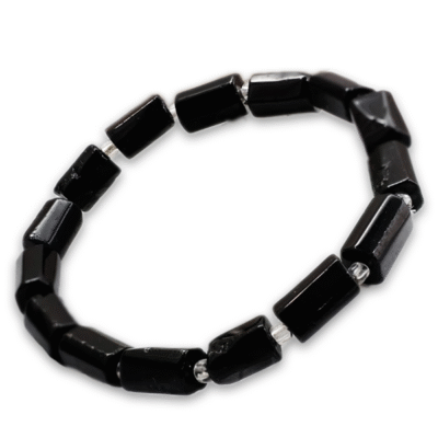 Black Tourmaline Rectangle Beads Bracelet