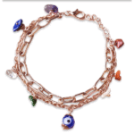 Evil Eye Seven Chakra Chips Chain Bracelet