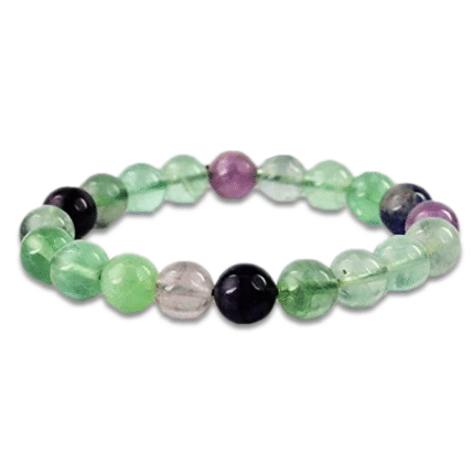 Fluorite Round Beads Bracelet