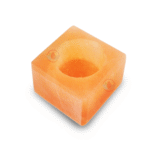 Natural Cube Orange Selenite Candle Holder
