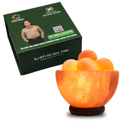 Natural Himalayan Pink Salt Lamp Bowl with Balls - Image 2