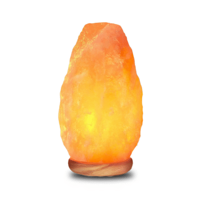 Natural Himalayan Pink Salt Lamp with Wooden Base