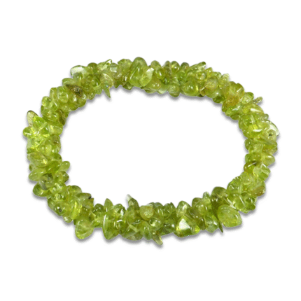 Peridot Chips Elastic Bracelet (Synthetic)