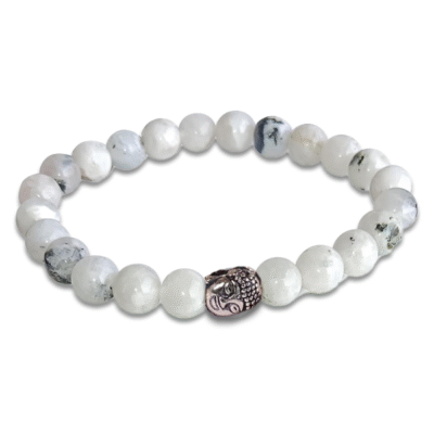 Rainbow Moonstone Buddha Bracelet