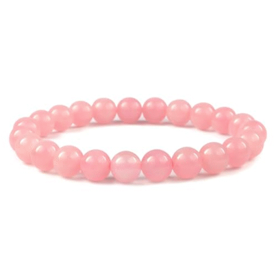Rose Quartz Round Shape Bead Bracelet