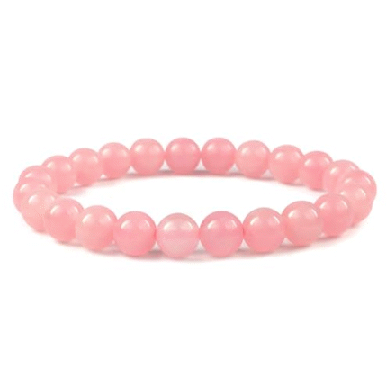 Rose Quartz Round Shape Bead Bracelet