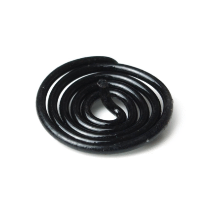 Vastu Black Wavy Round Clockwise Spring