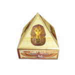 Wooden Pyramid Wish Box with Om Sticker (Size: 4 Inch)
