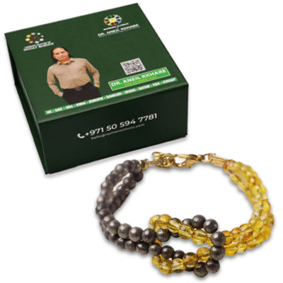 Citrine & Pyrite Knot Bracelet - Image 2