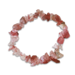Strawberry Quartz Chips Stone Elastic Bracelet