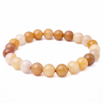 Rhodonite Chips Stone Elastic Bracelet